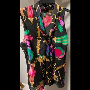 Ralph Lauren sleeveless decorative blouse
